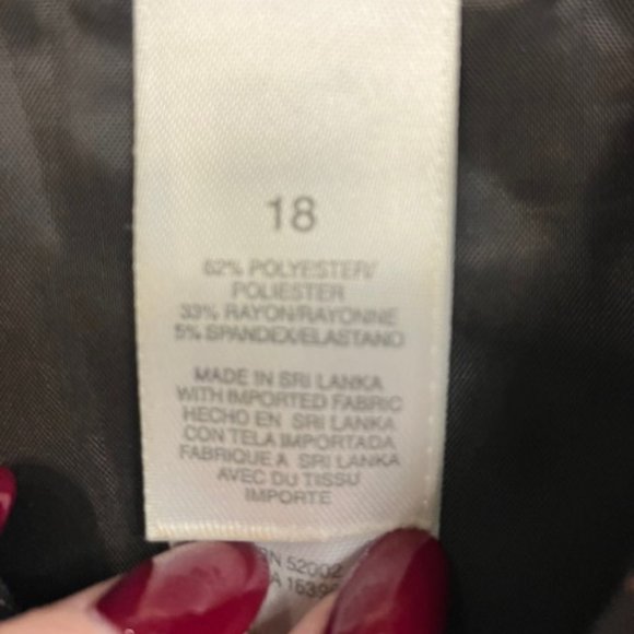 EMMA JAMES - Size XL 14/18  - Two Piece Pin Stripe Brown Career Pant Suit - EUC! - Picture 11 of 13